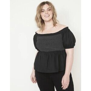 NWT Old Navy Off the shoulder Smocked Babydoll Swing Blouse Women’s Size XXL
